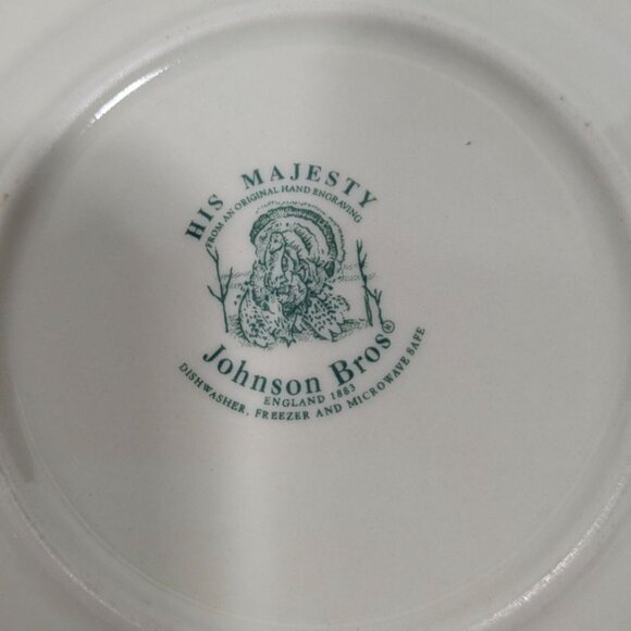 Johnson Bros His Majesty Turkey Plate 6.25" England Ironstone Thanksgiving - Picture 7 of 7